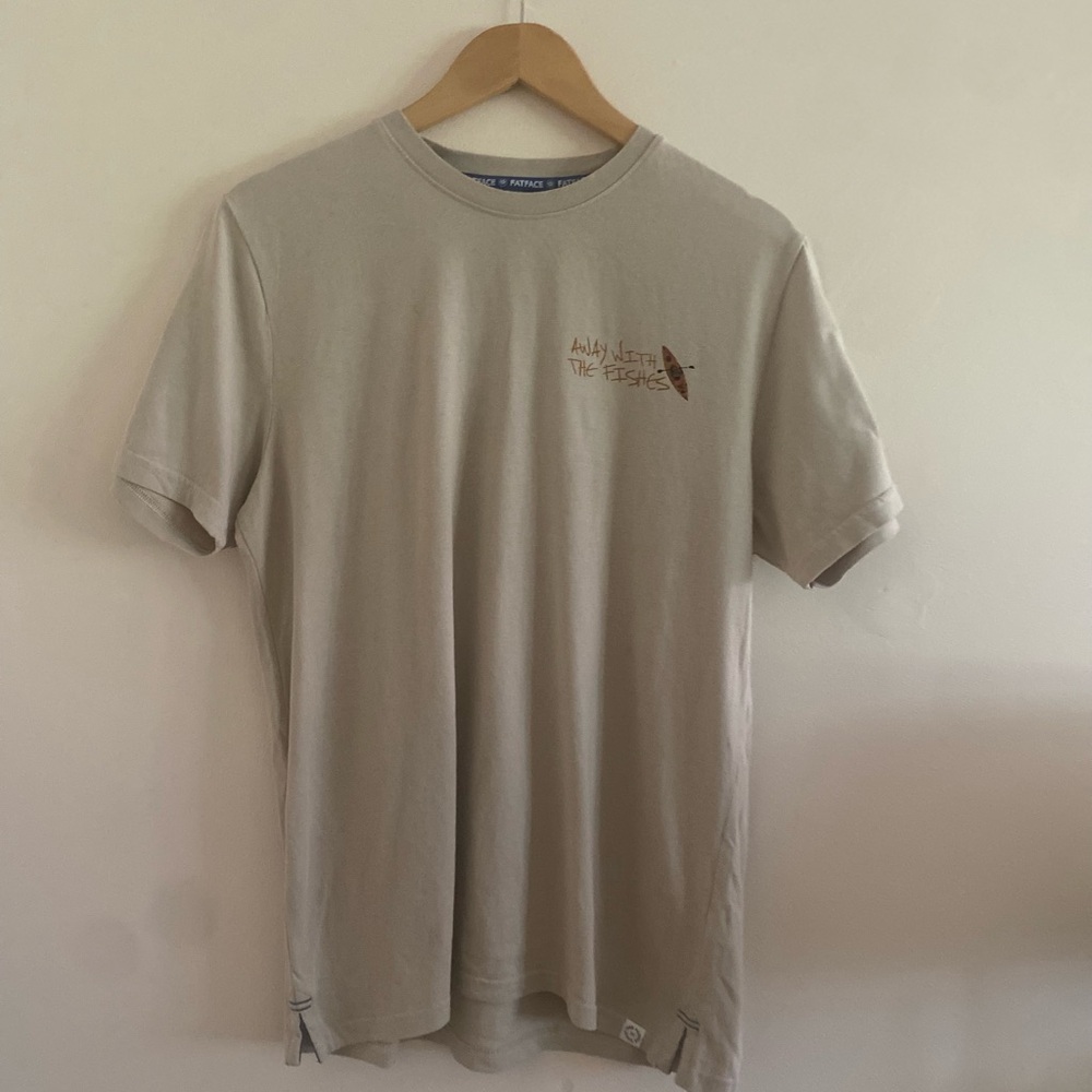 FATFACE Tan Short-sleeve Tee with Graphic Design